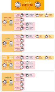 jeu, cartons découpés