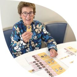 personne jouant à “ma famille grandit”